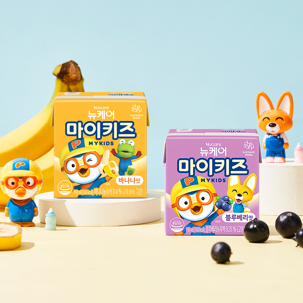 대상웰라이프 뉴케어 마이키즈 블루베리맛+바나나맛 150mL 총 48팩 영양보충식