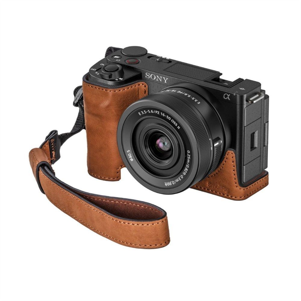 Sony ZV-E10 2세대 카메라 보호 가죽 케이스 손목 스트랩 클러치 커버 - 상세 이미지 5