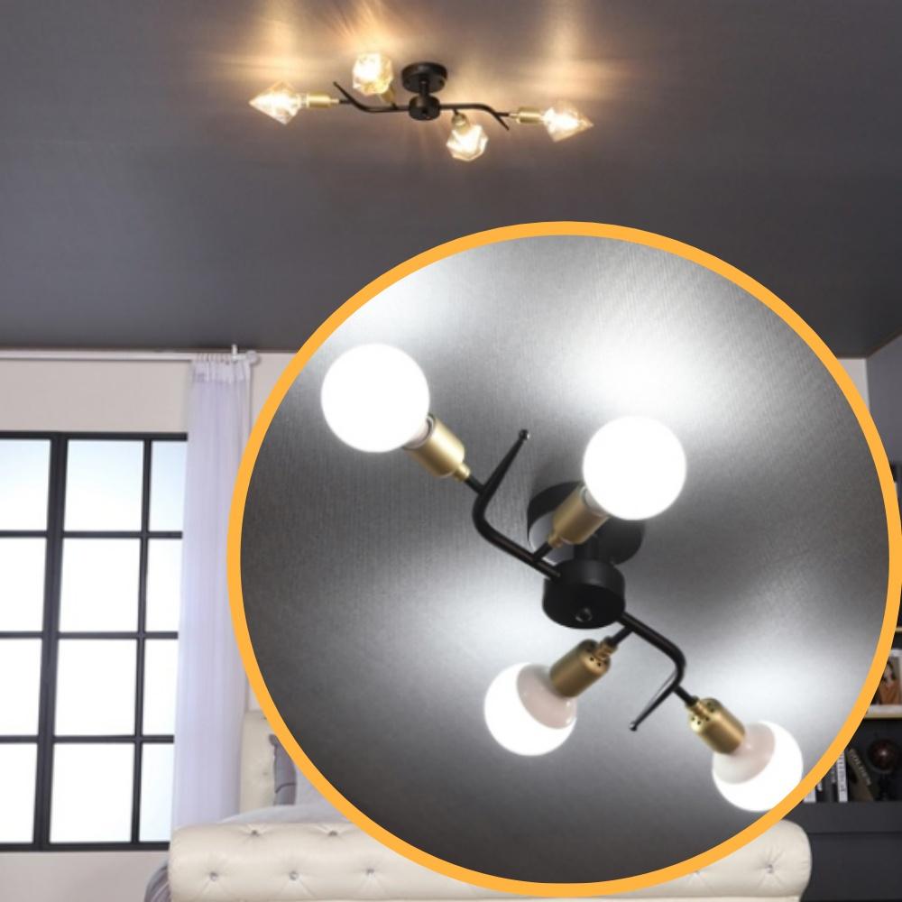 led 인테리어직부등 4등 가지 모양 천장조명 실내장식 - 메인 이미지