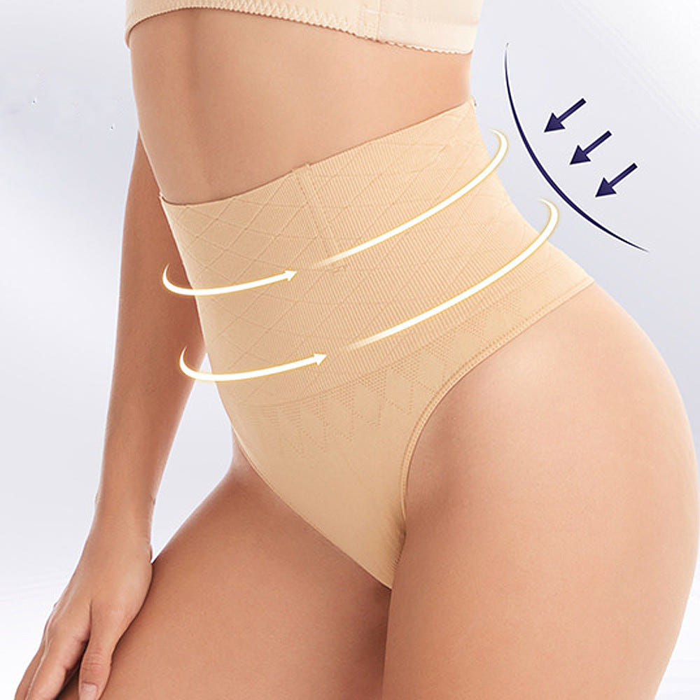 복부압박 티팬티 여성 섹시 하이웨스트 바디프로필 치키 심리스 누디 팬티 이미지 6