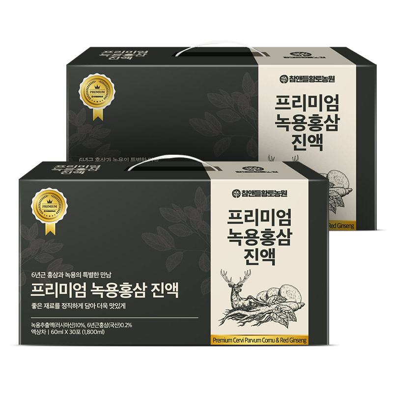 [녹용추출액 러시아산] 참앤들황토농원 황제 녹용 녹용보 30포, 2개