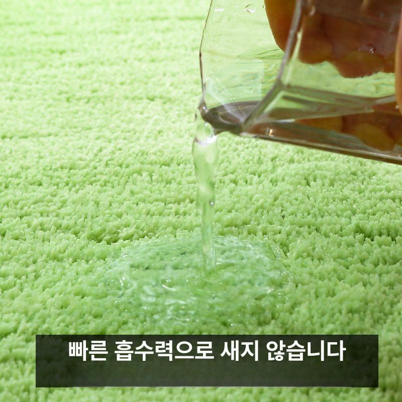 컬러 단색 대형 화장실 현관 러그 욕실 실버 40x60 cm 화이트 그레이 - 상세 이미지 2