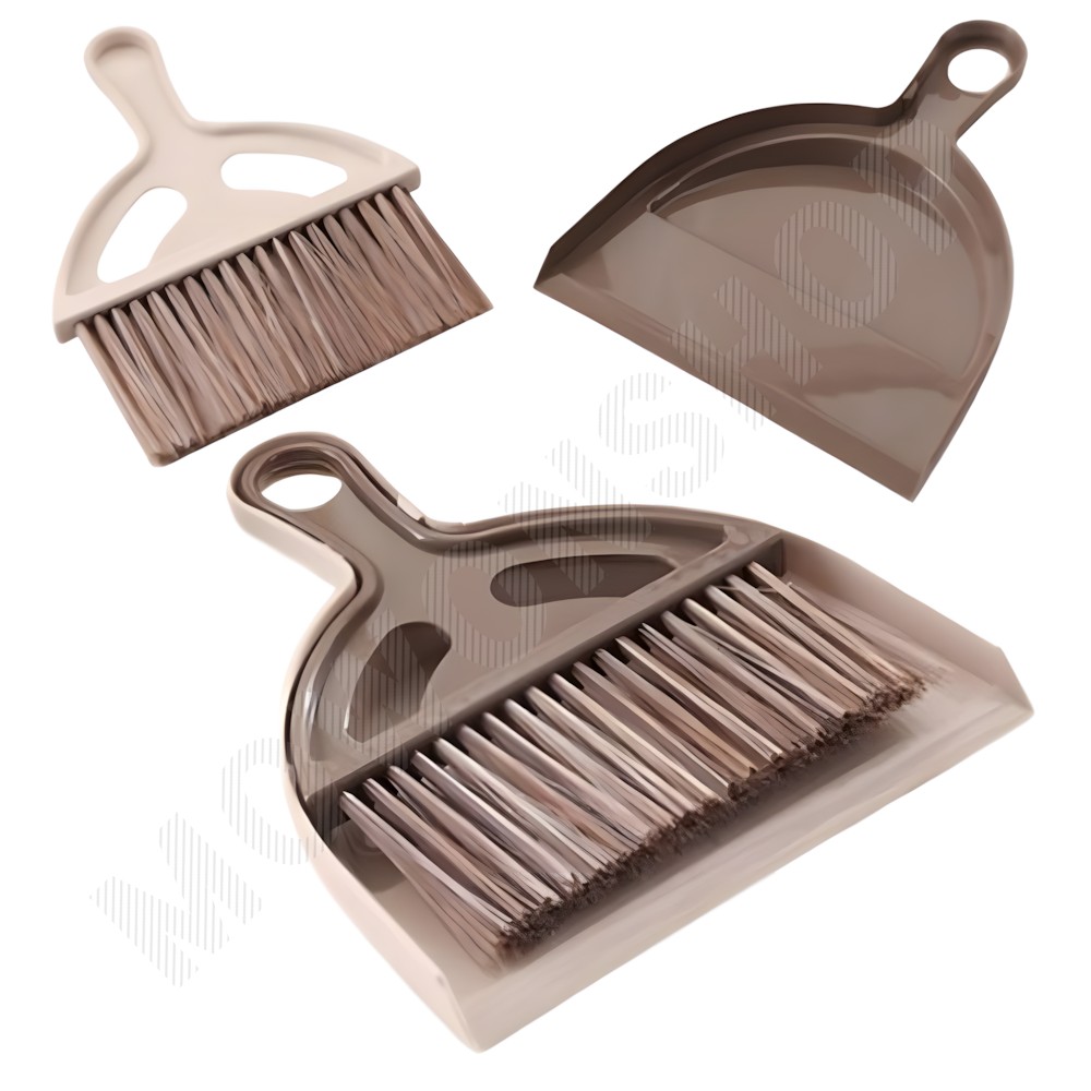 나이롱비 나이롱 나일론 빗자루 비짜루 미니 가벼운 청소비 책상 사무실 세트 C