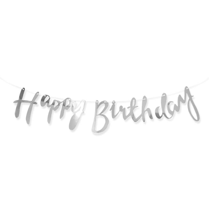 이니셜이벤트장식영어가랜드 필기체포토존 미러실버생일파티생일가랜드 - 상품 이미지