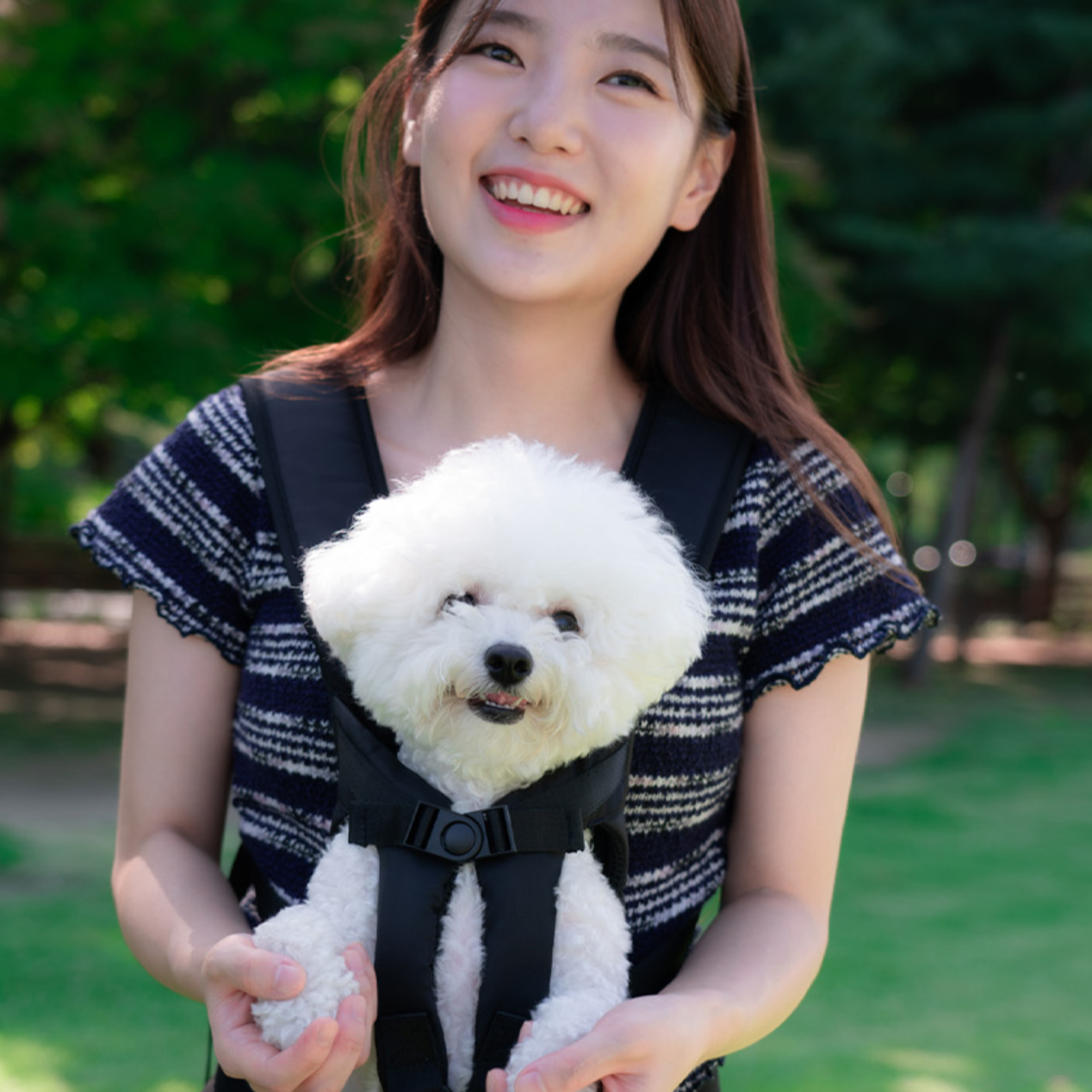 트래킹 강아지 앞가방 슬링백 백팩 이동가방 산책 포대기 메쉬 쿠션 반려동물 애견 고양이