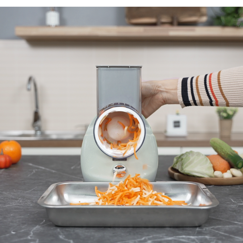 쿡키트 오토 슬라이서 자동채칼 야채 파채 감자채 무채 다용도 전동 채칼