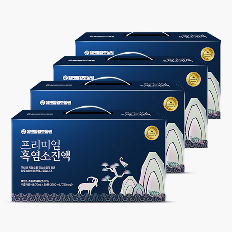 [국내산] 참앤들황토농원 프리미엄 흑염소진액 70ml 30포, 4개