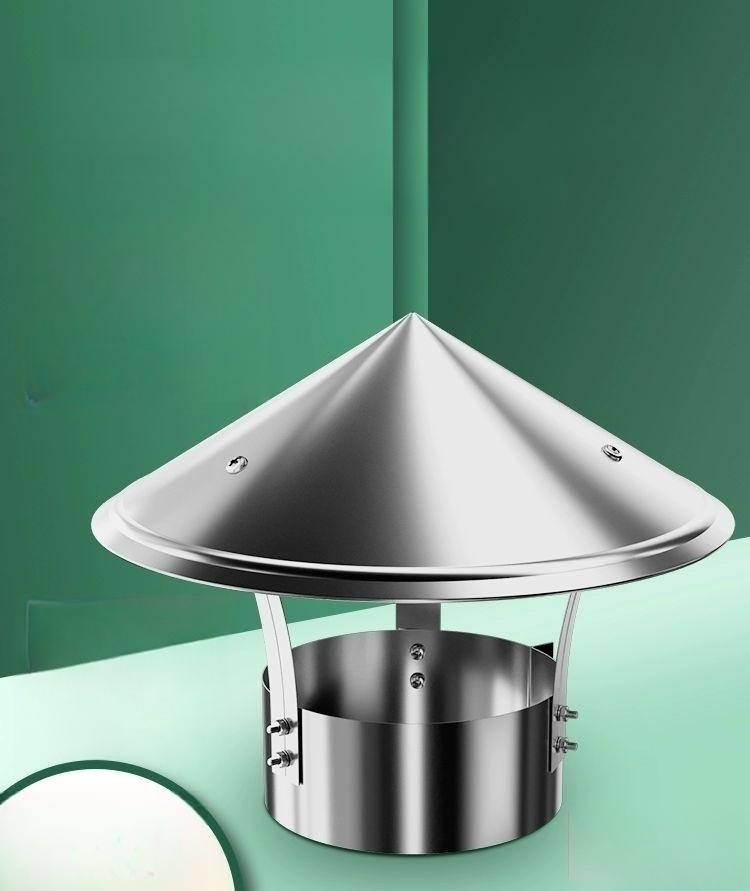 스텐 삿갓 연통 벽난로 화목 펠렛 자재 80mm 200mm - 상품 이미지
