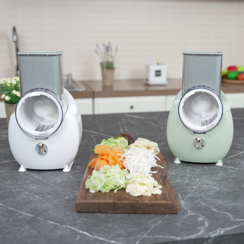 쿡키트 오토 슬라이서 자동채칼 야채 파채 감자채 무채 다용도 전동 채칼