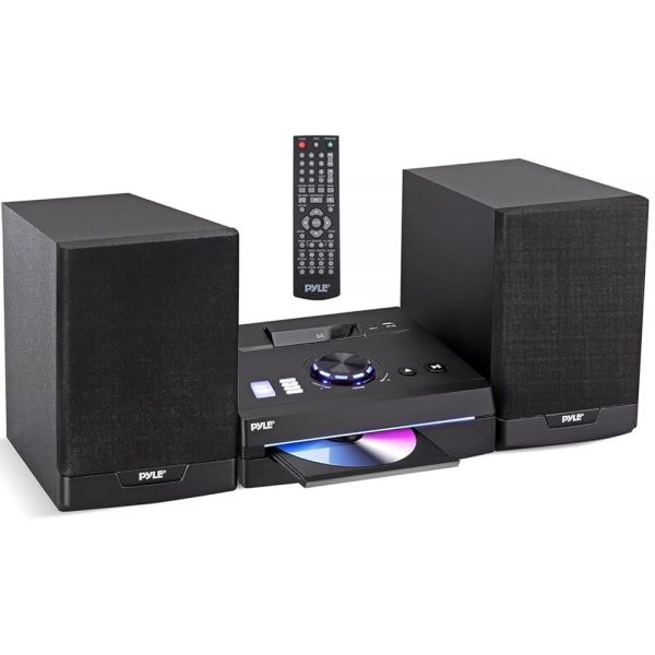 Pyle 홈 스테레오 선반 시스템 - 100W 무선 BT 스트리밍 CD 플레이어 FM 라디오 USB SD 카드 재생 양방향 음악 선명한 사운드... 