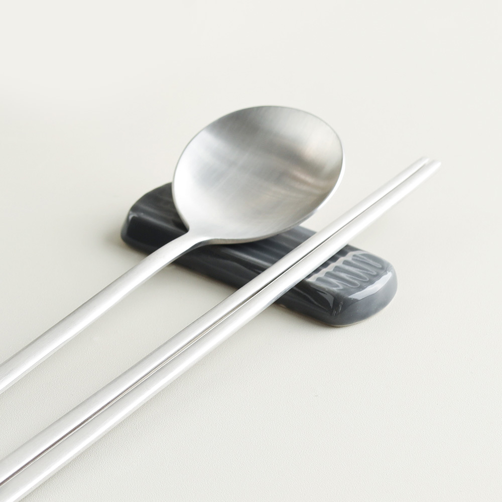 라이닝 도자기 수저받침 숟가락 젓가락 받침대 - 상품 이미지