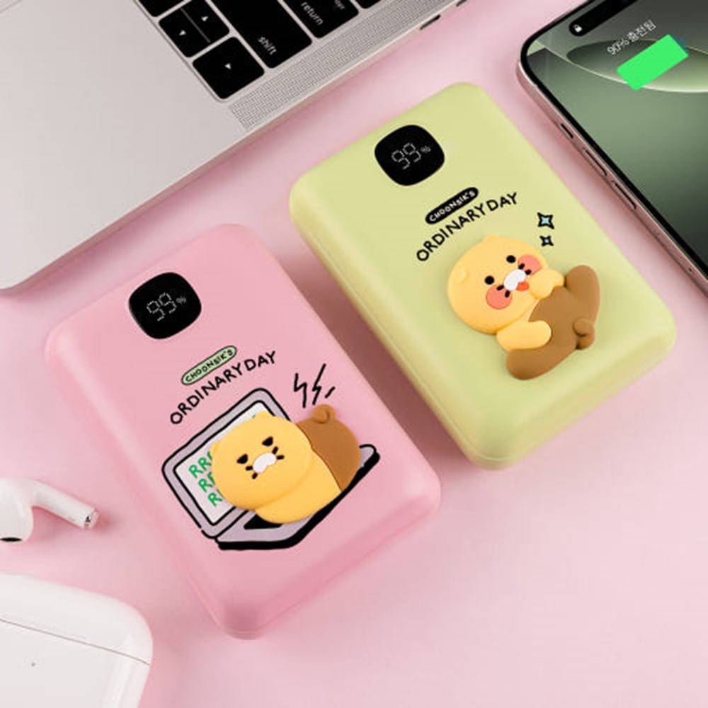 춘식이 보조배터리 고속 휴대용 충전기 대용량 20000mAh 카카오 굿즈 그린 - 상세 이미지 2