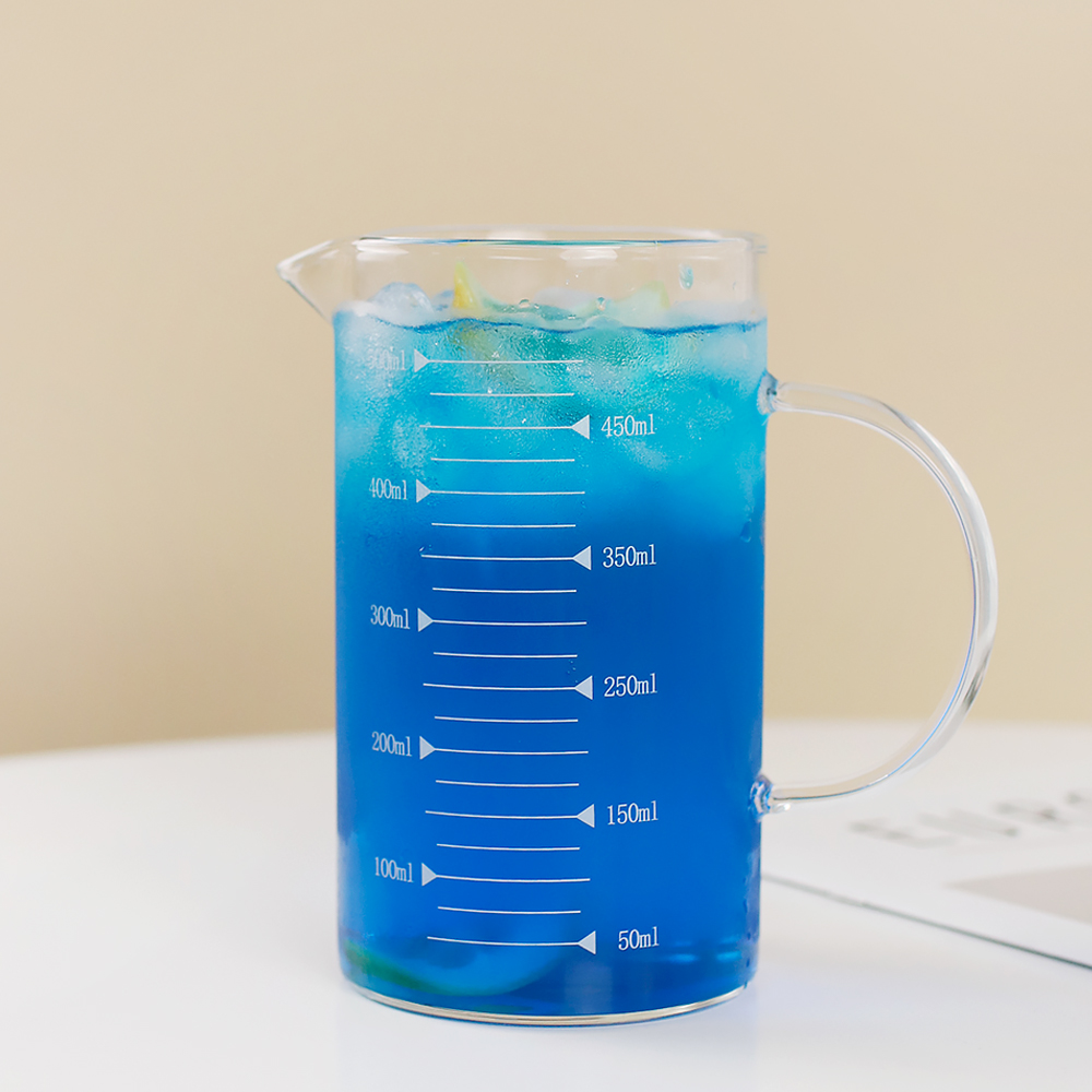 내열유리컵 홈카페 프롬 유리머그잔 500ml, 1개, 계량머그컵