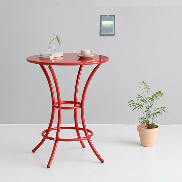 ROUNDE 빈티지 원형테이블 R60 레드 7614.1772