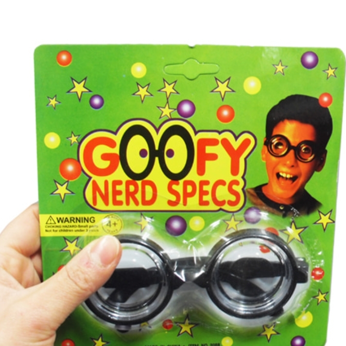 동그라미렌즈 못난이안경 눈작아지는안경소품 눈축소 바보분장소품 - 상품 이미지