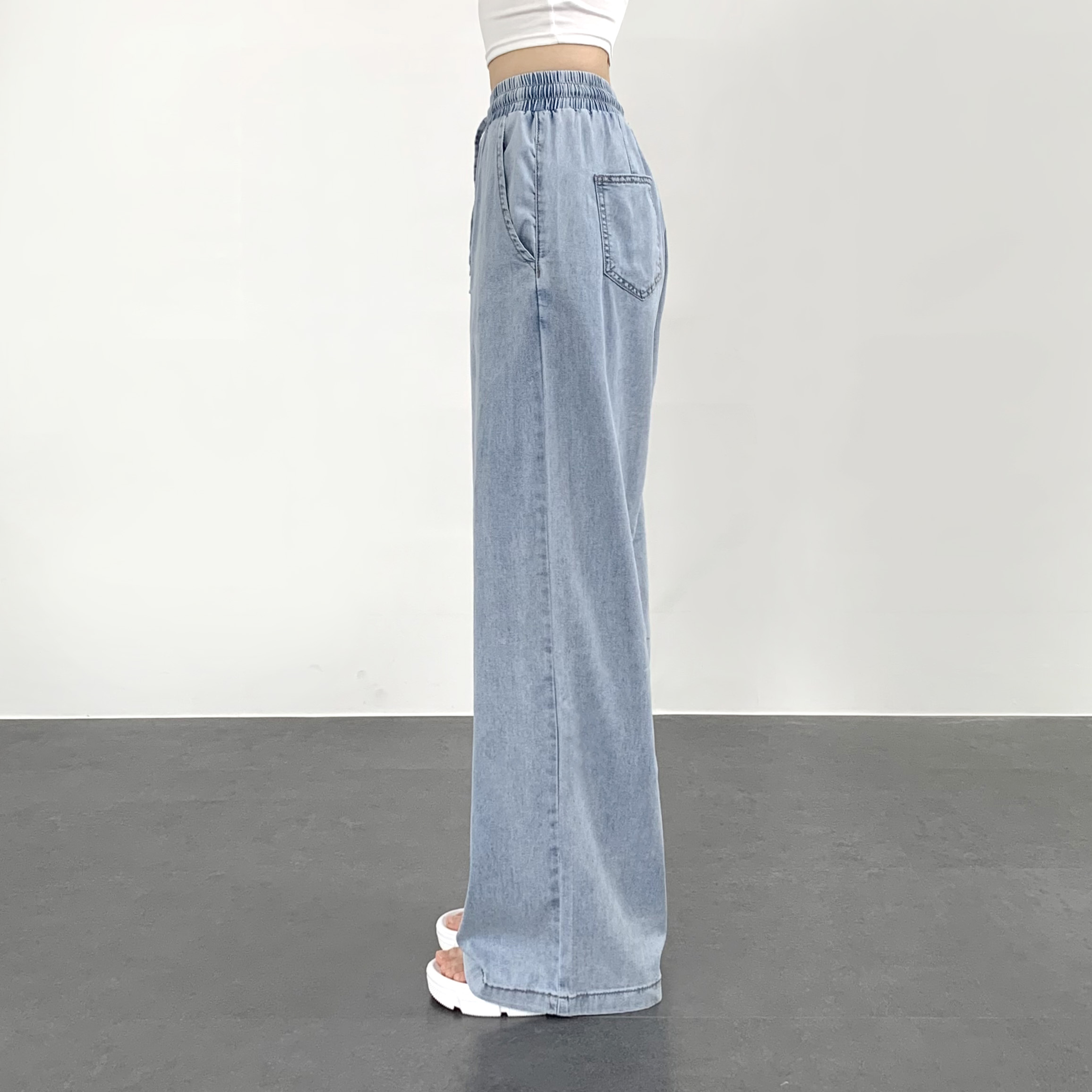 텐셀 와이드 여름청바지 연청바지 아이스 쿨링청바지 이미지 7