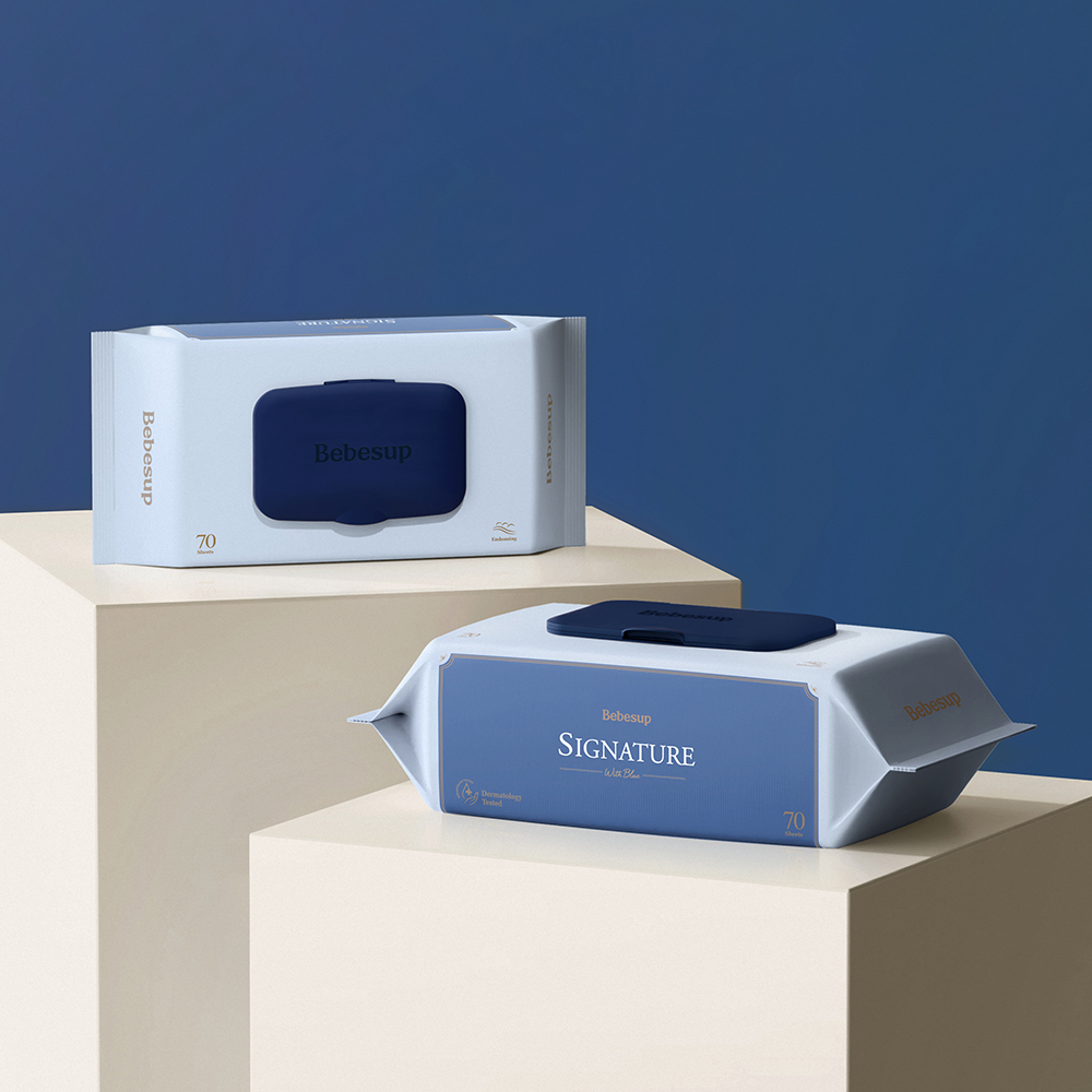 베베숲 시그니처 위드 블루 베스트셀러 아기물티슈 70매 캡형 10팩+10팩