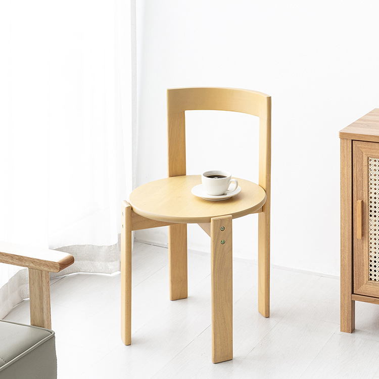 벤쿠 원목의자 고무나무 화이트 7068.2462