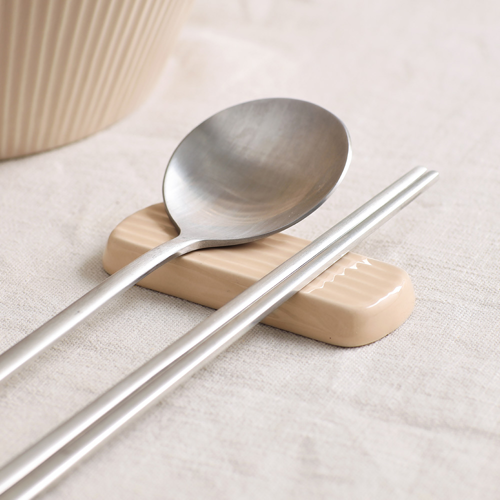 라이닝 도자기 수저받침 숟가락 젓가락 받침대 - 상세 이미지 4