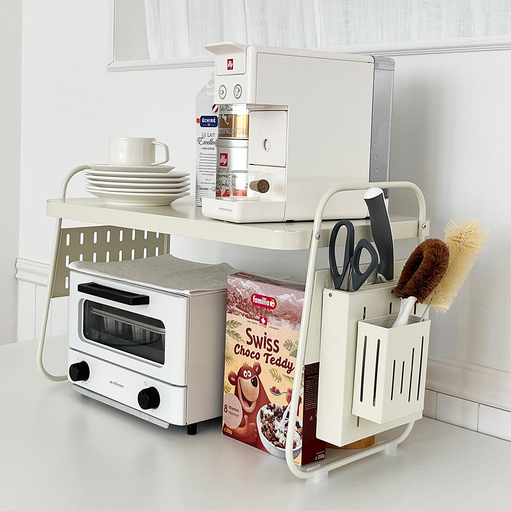 올인원 전자레인지 선반 전자렌지 에어프라이어 밥솥 수납장 렌지대 수납형M