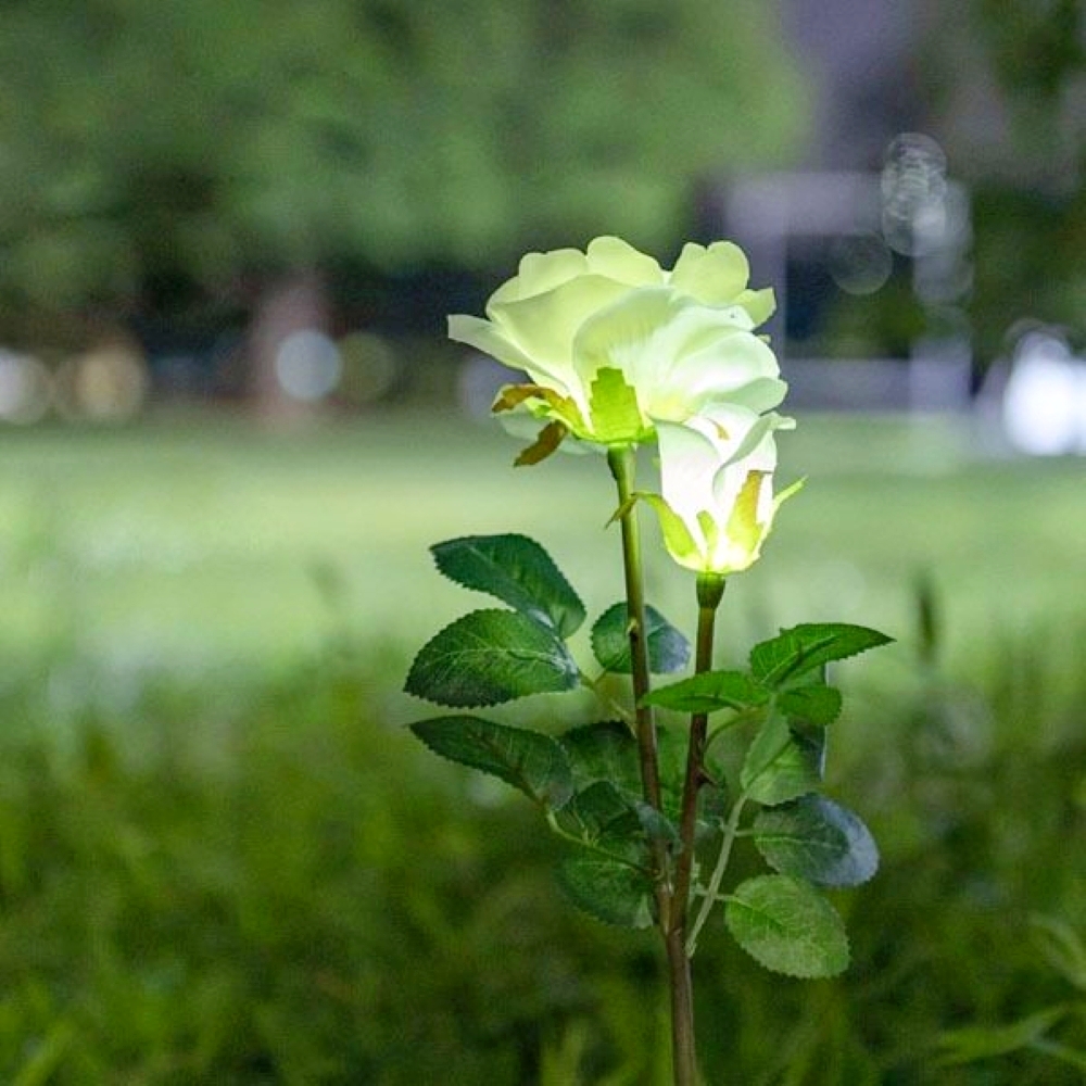 태양광 장미 꽃 정원등 태양열 조명 야외용 감성조명 - 메인 이미지