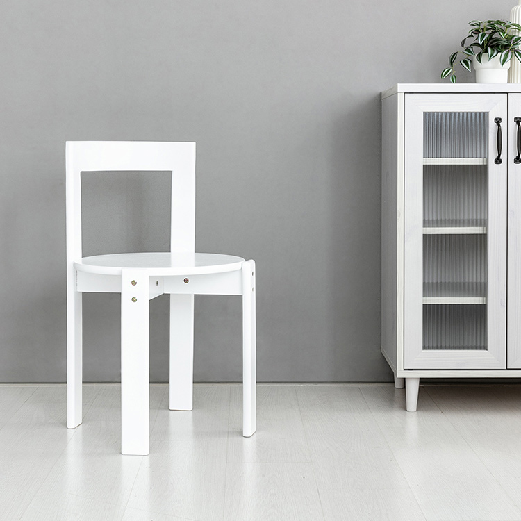 벤쿠 원목의자 고무나무 화이트 7068.2462