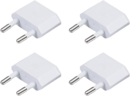 [해외]유럽 변환플러그 C타입 4개세트/한국 스페인 핀란드 등과호환 콘센트 어댑터전원 해외여행용( 묶음배송가능