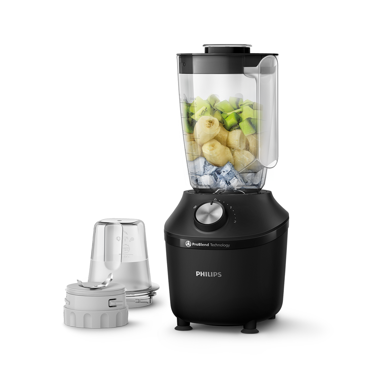 필립스 3000 시리즈 블렌더/믹서기 HR2191/21 블랙 다지기 구성