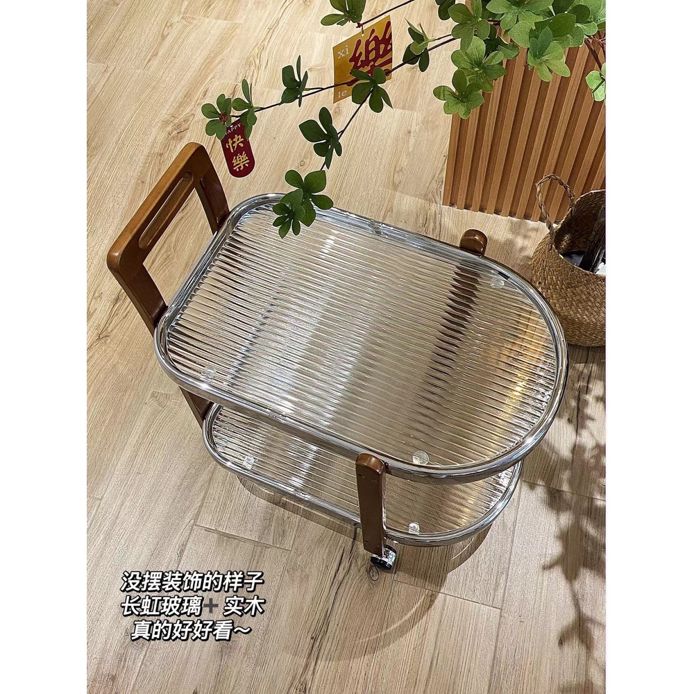 원목트롤리 이동식 웨건 식당 테이블 트롤리 서빙카 미용 - 상세 이미지 5