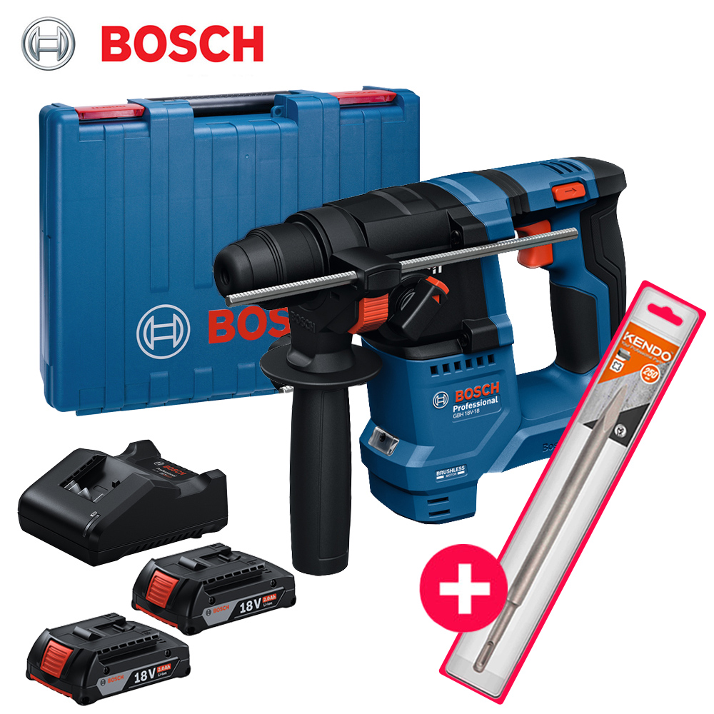 보쉬 충전 로타리 함마 드릴 GBH18V-18 세트 (2.0Ah)