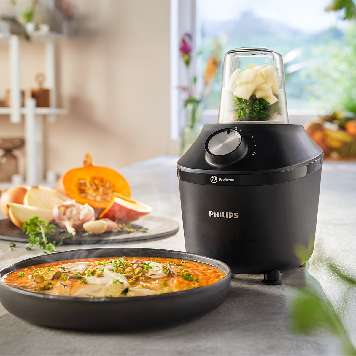 필립스 3000 시리즈 블렌더/믹서기 HR2191/21 블랙 다지기 구성