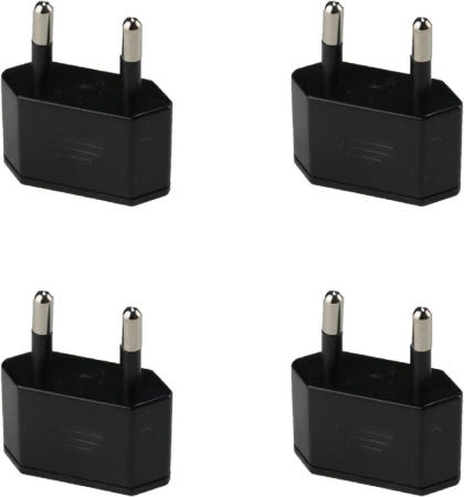 [해외]유럽 변환플러그 C타입 4개세트/한국 스페인 핀란드 등과호환 콘센트 어댑터전원 해외여행용( 묶음배송가능