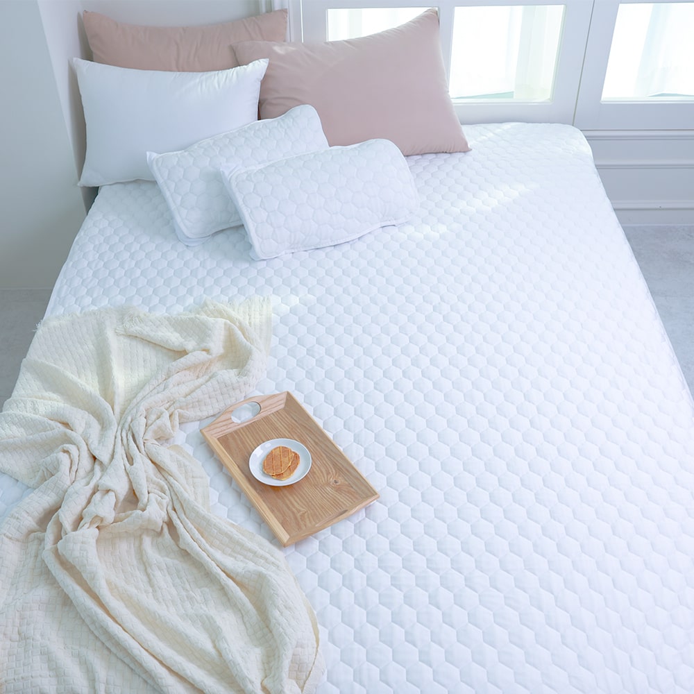 잠온 100% 듀라론 냉감패드 국산 여름 침대패드 쿨매트 고정밴드 SS