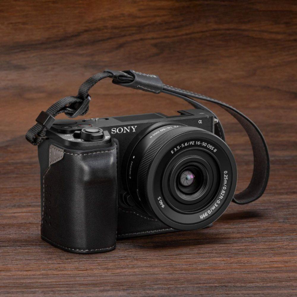 Sony ZV-E10 2세대 카메라 보호 가죽 케이스 손목 스트랩 클러치 커버 - 상세 이미지 3