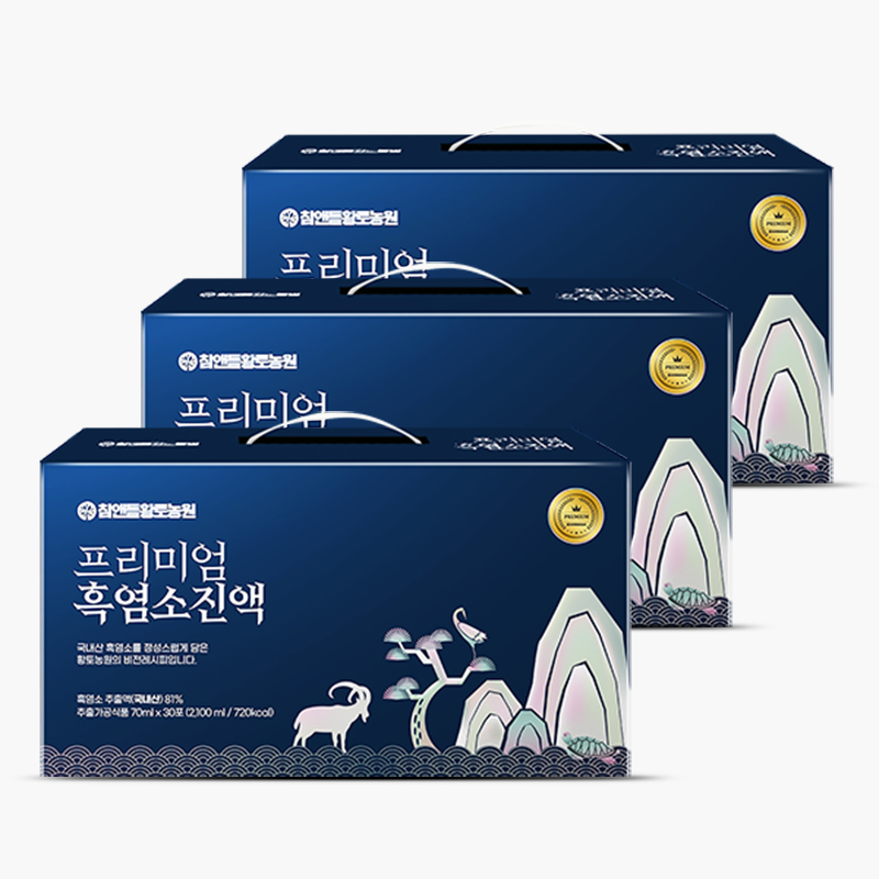 [국내산/3+1] 참앤들황토농원 프리미엄 흑염소진액 70ml 30포, 3개