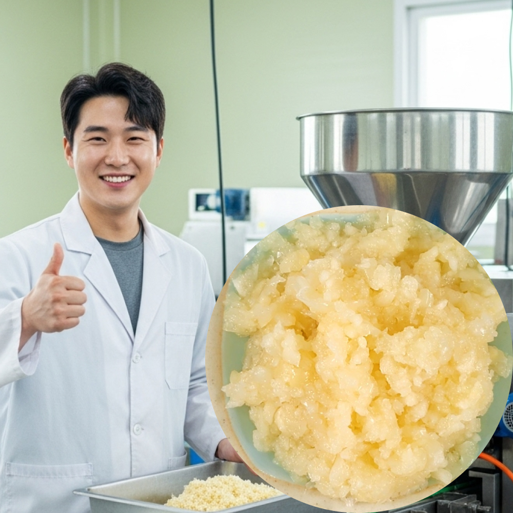 수작업 꼭지제거 신선온도 냉장 프리미엄 다진마늘 500g 국산 태안 마늘 100% - 상품 이미지