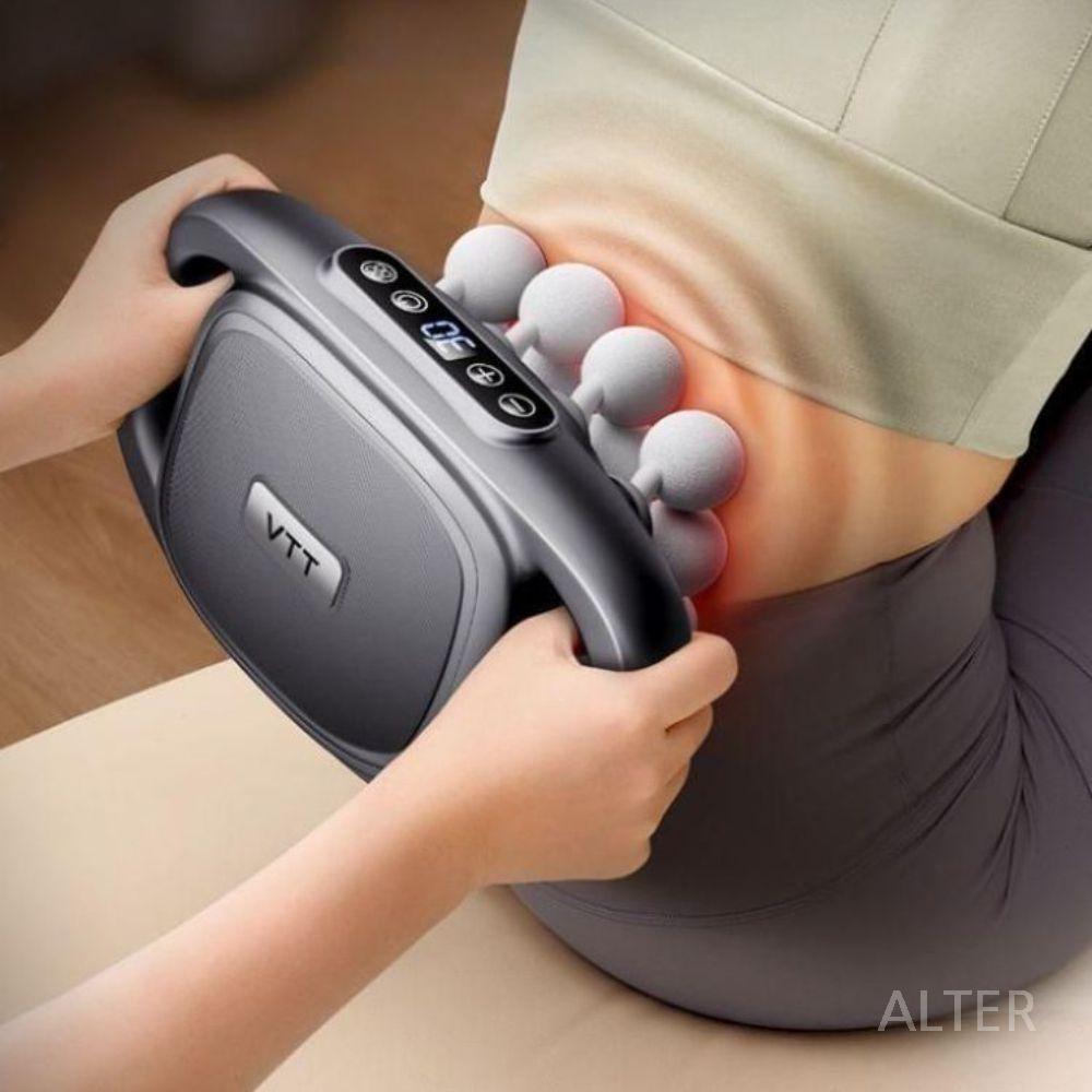 고주파 진동 바디 근막 안마기 리프레셔 8헤드 회색 고급 마사지건 - 상세 이미지 2