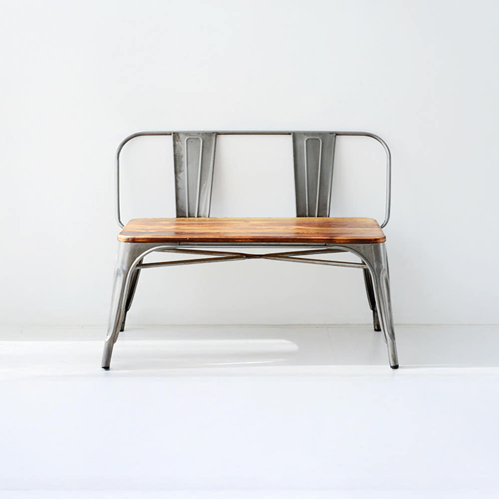 860 원목상판 빈티지벤치 건메탈 0796.4196