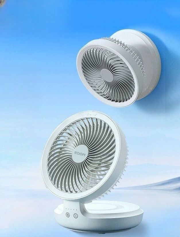 욕실 무선 충전식 선풍기 미니 탁상용 공기 화이트 기본형 비회전 - 상품 이미지