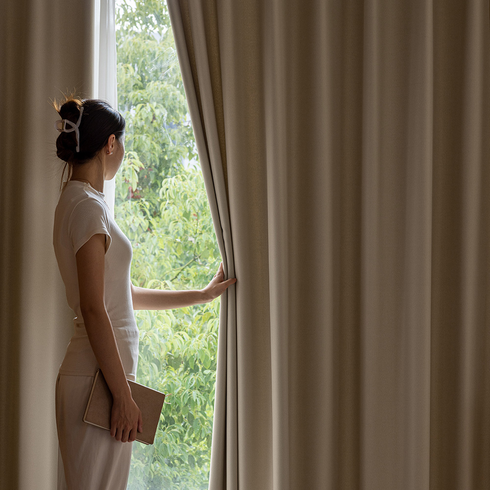 바자르 벨로 풀달 솔리드 안방 거실 방한 방풍 아일렛 100% 암막커튼 140x235