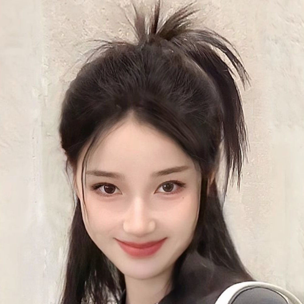 포니테일 깃털번 가시머리 업스타일 집게핀 부분 가발 - 상세 이미지 3