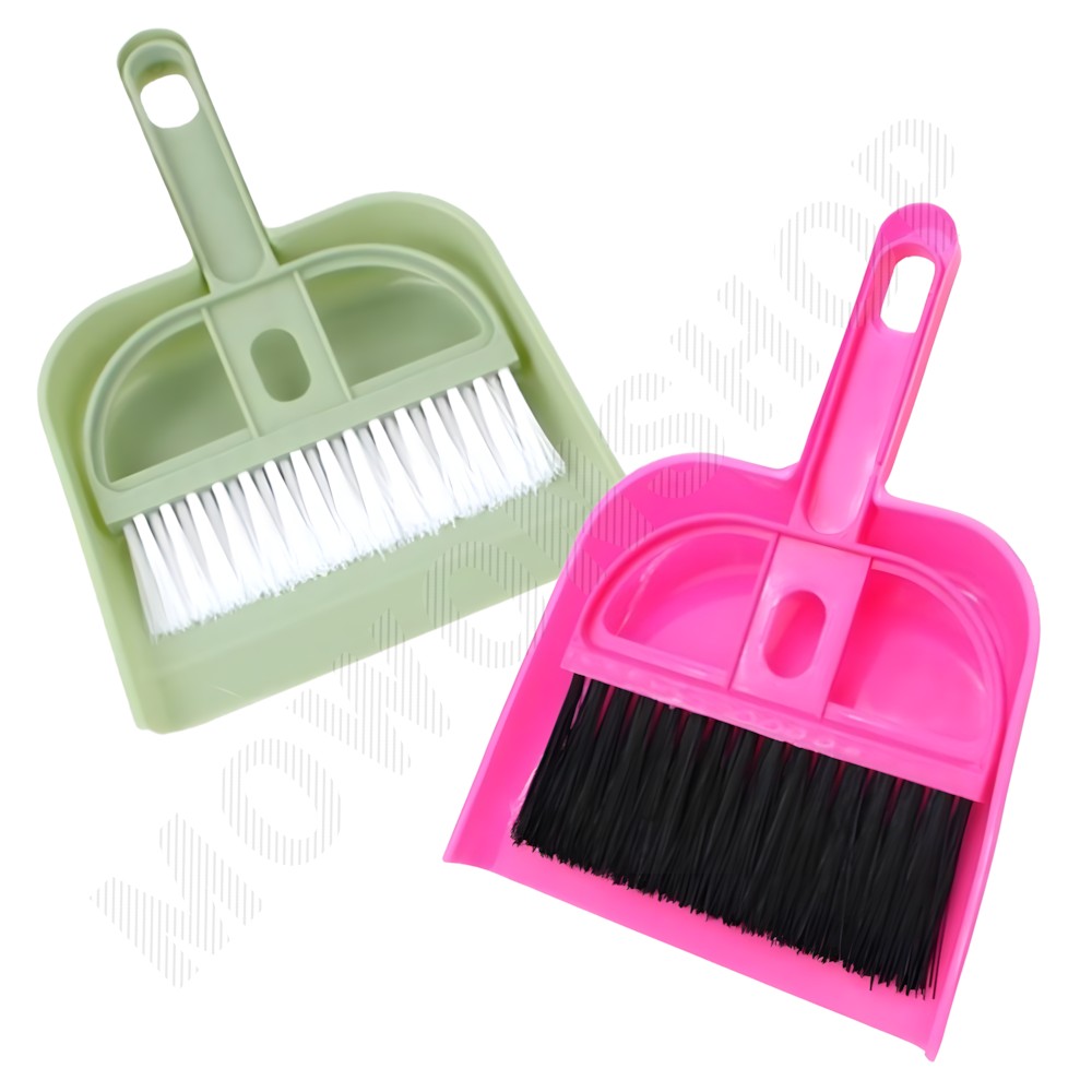 나이롱비 나이롱 나일론 빗자루 비짜루 미니 가벼운 청소비 책상 사무실 세트 A