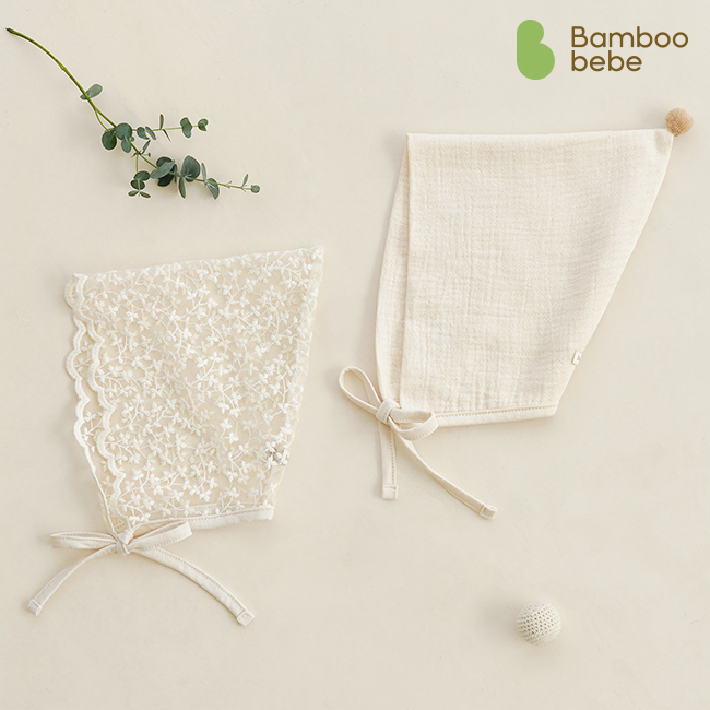 [밤부베베] 크리미 아기모자