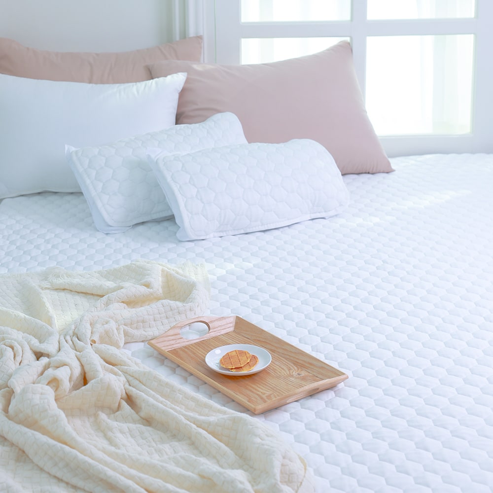 잠온 100% 듀라론 냉감패드 국산 여름 침대패드 쿨매트 고정밴드 SS