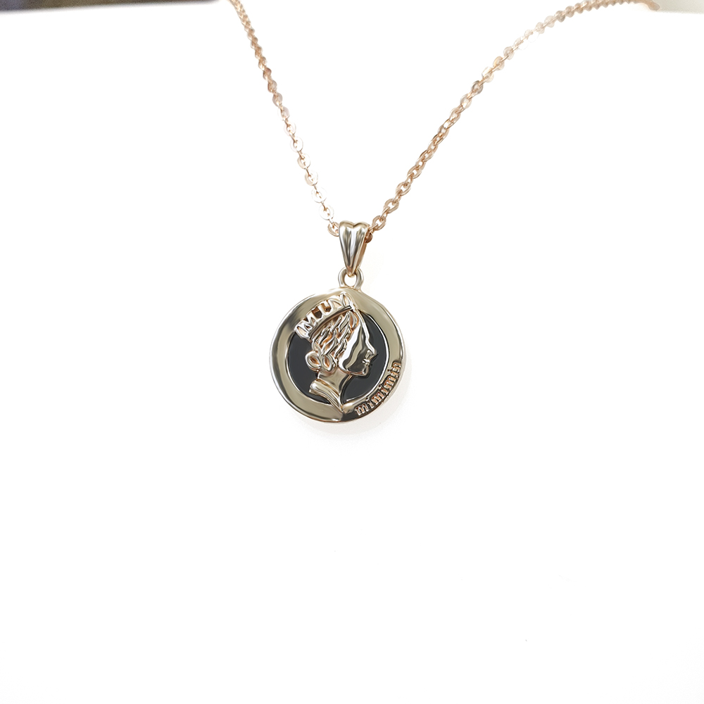 코인목걸이 14케이 18k 여자 명품 데일리 엘리자베스 코인 금 팬던트 목걸이 생일선물 이미지 8