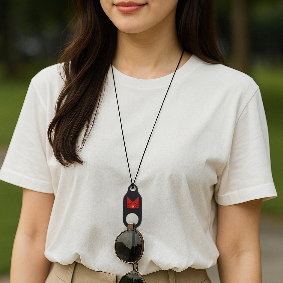수제 통가죽 동물 캐릭터 목걸이 선글라스 홀더/안경줄 걸이 이미지 7