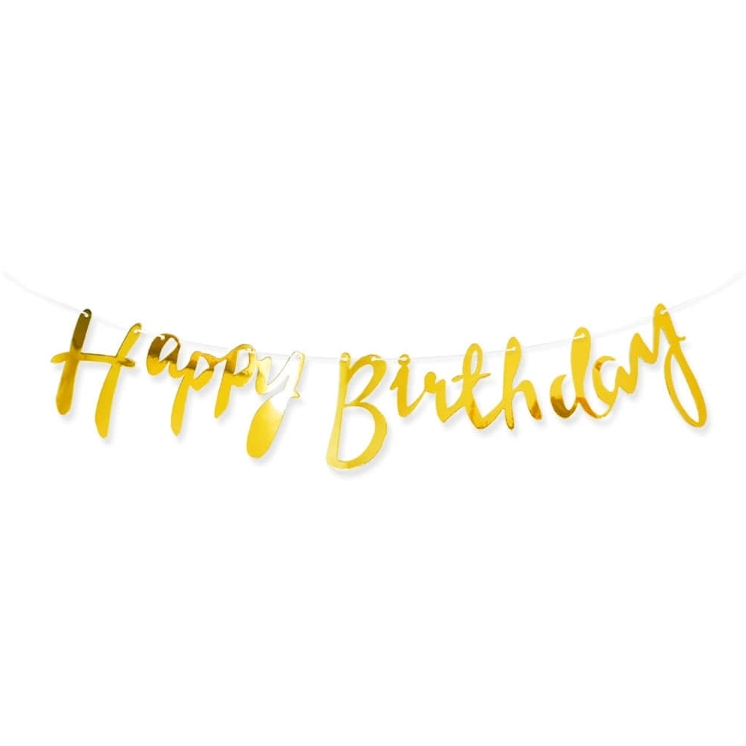 골드색상생일가랜드 영문이니셜이벤트장식해피벌스데이가랜드 생일축하홈파티 - 상품 이미지