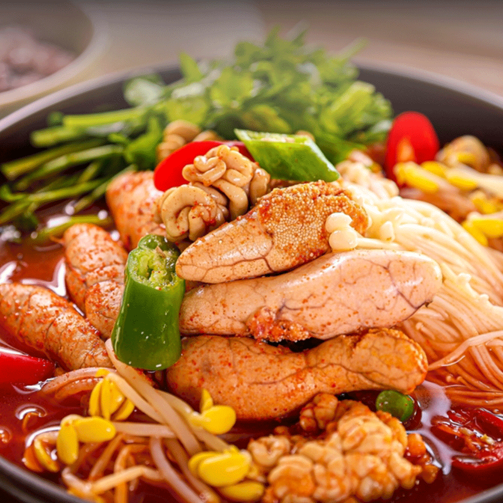 [어촌시래기] 진한 꽃게육수 알탕 맛집 1.5kg 4인분 캠핑 해물탕 밀키트 - 상품 이미지