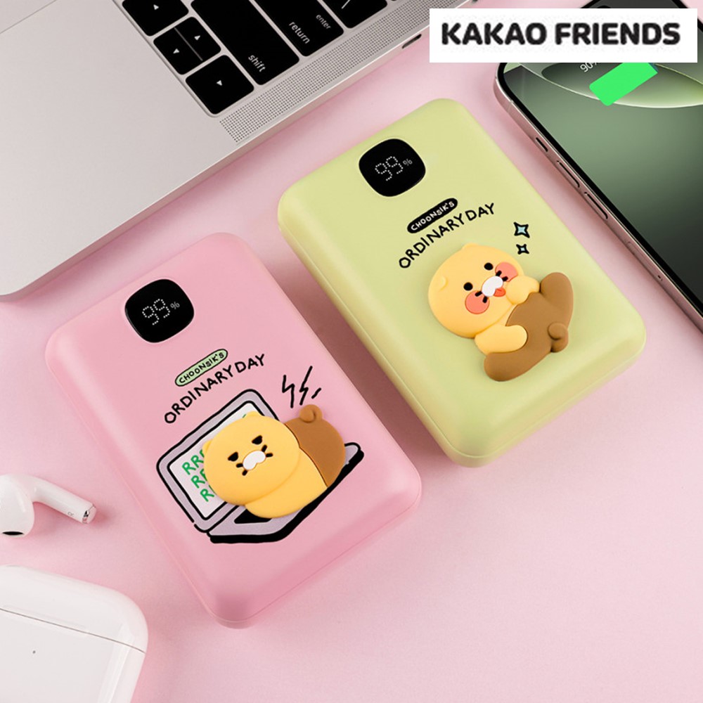 춘식이 보조배터리 고속 휴대용 충전기 대용량 20000mAh 카카오 굿즈 그린 - 상세 이미지 5