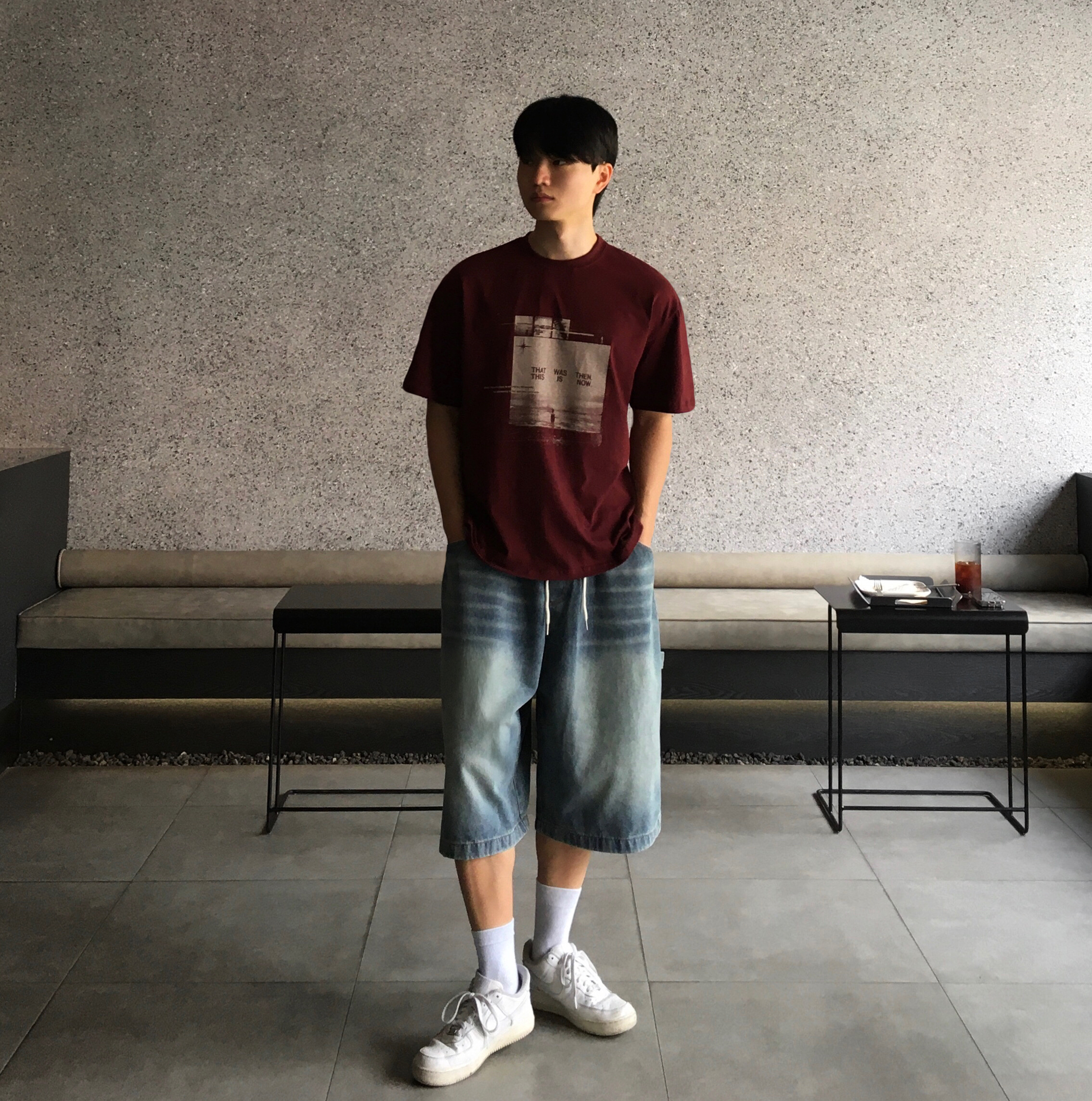 남자프린팅반팔 안비치는흰티 20수반팔티 이미지 7